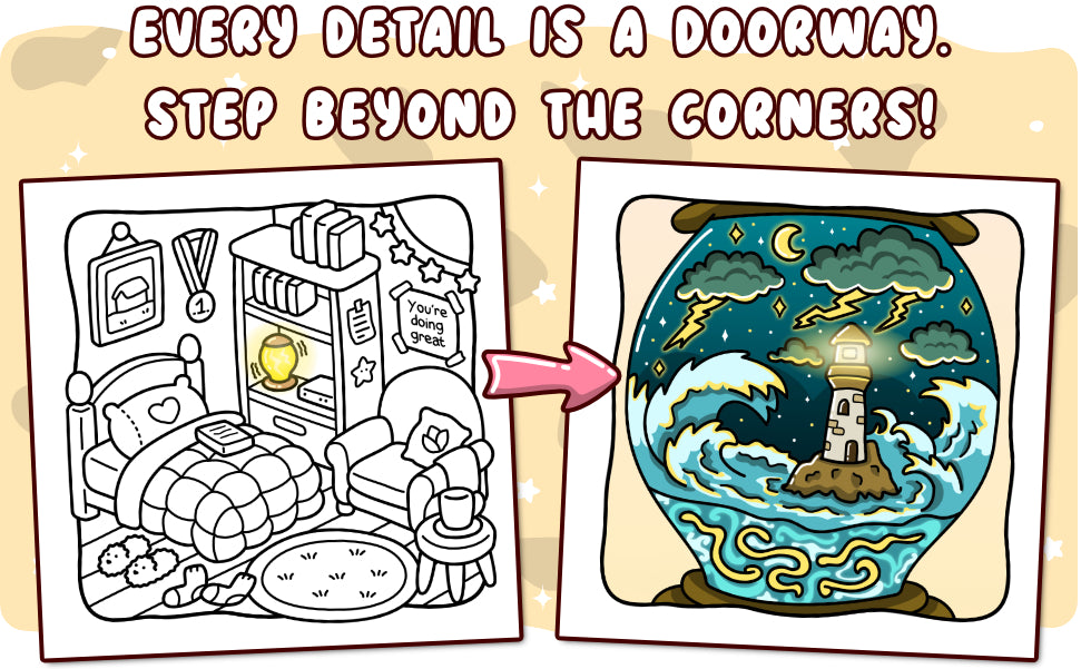 Beyond the Corners Coloring Book