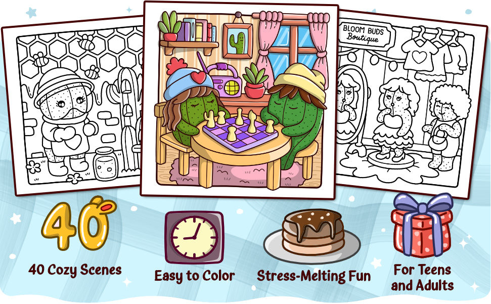Cactus Moments Coloring Book