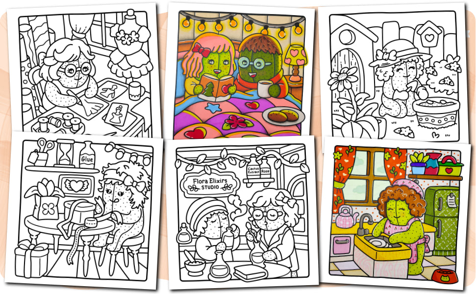 Cactus Moments Coloring Book