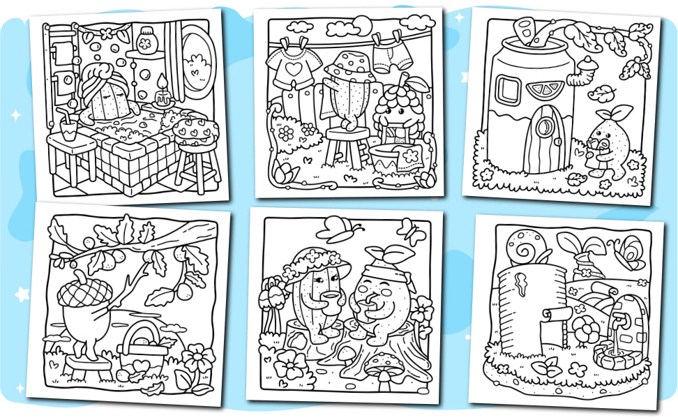 Tiny Spring Coloring Book