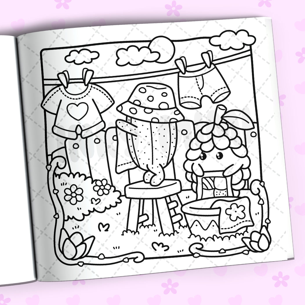 Tiny Spring Coloring Book