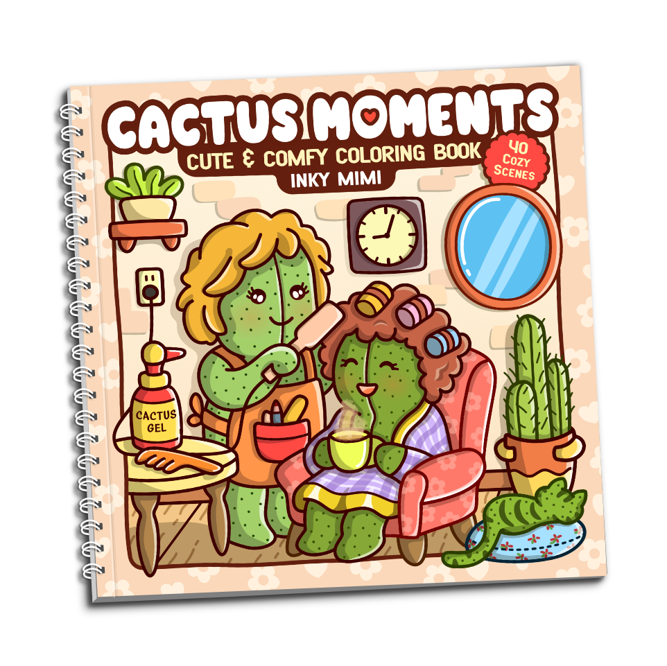 Cactus Moments Coloring Book
