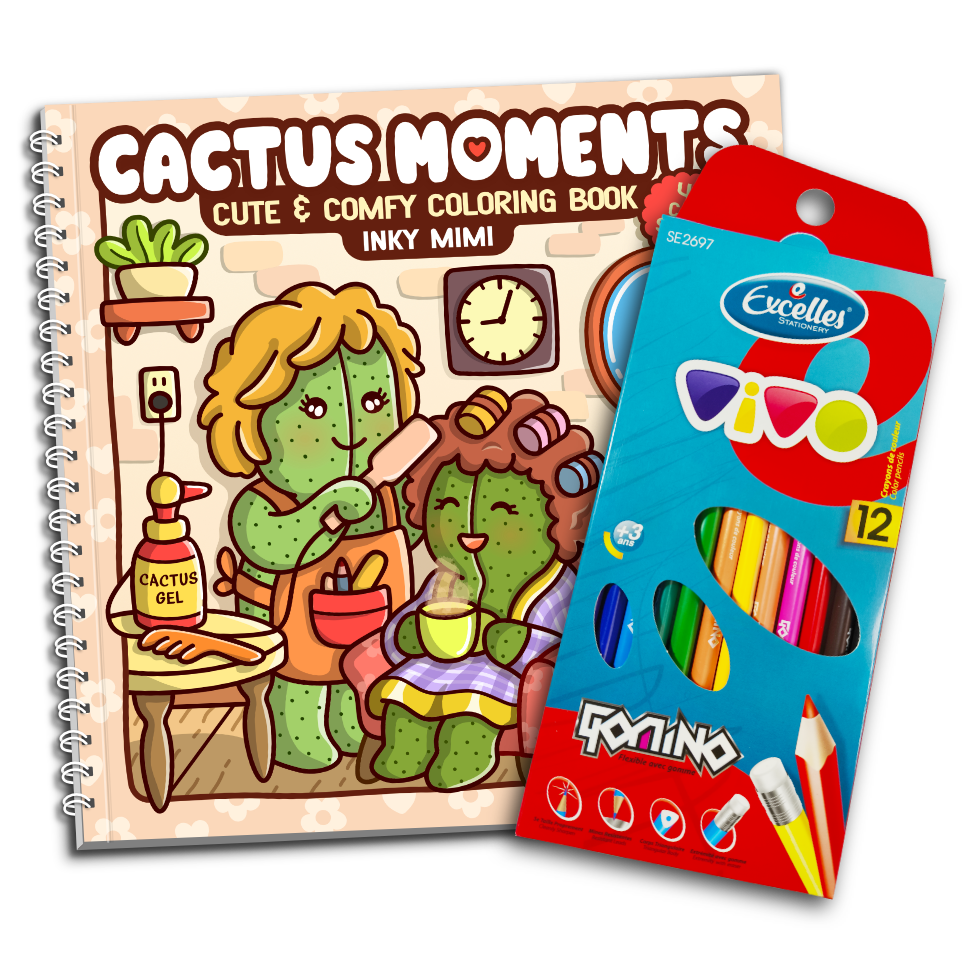 Cactus Moments Coloring Book