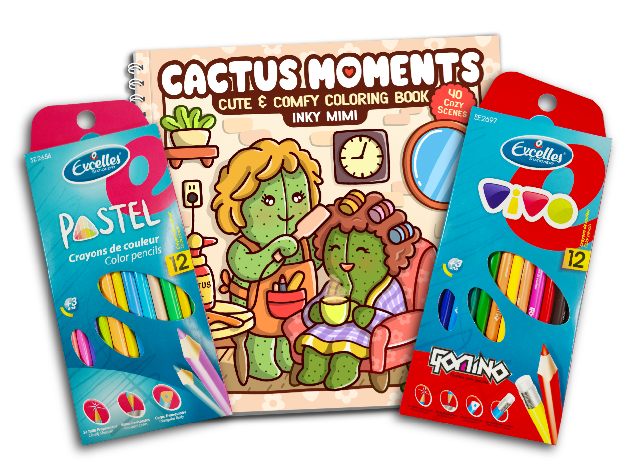 Cactus Moments Coloring Book